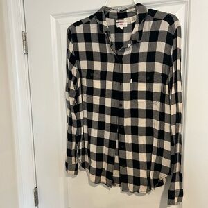 Levi's Black and White Plaid Shirt